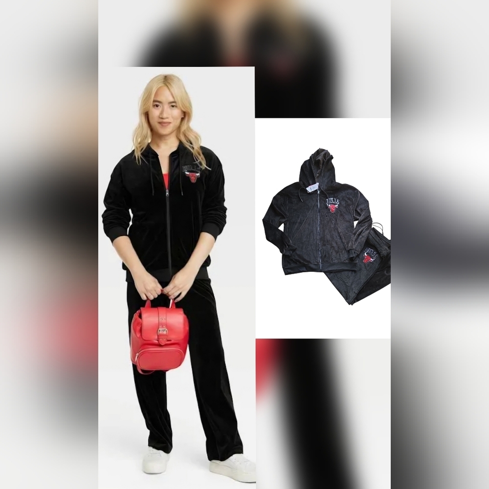 Chicago Bulls Womens Velour‎ Tracksuit Set – NWT, Size XL